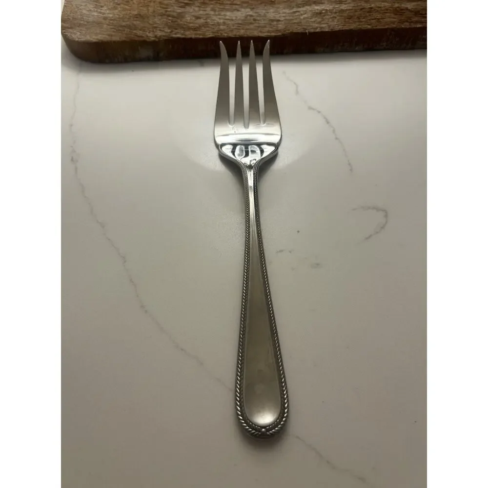 Gorham BRAID Laurel‎ Outline Serving Meat Fork Glossy 18/10 Stainless Flatware
